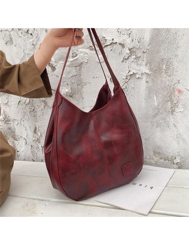 Women Multi-layer Casual Shoulder Bag Quilt Solid Handbag