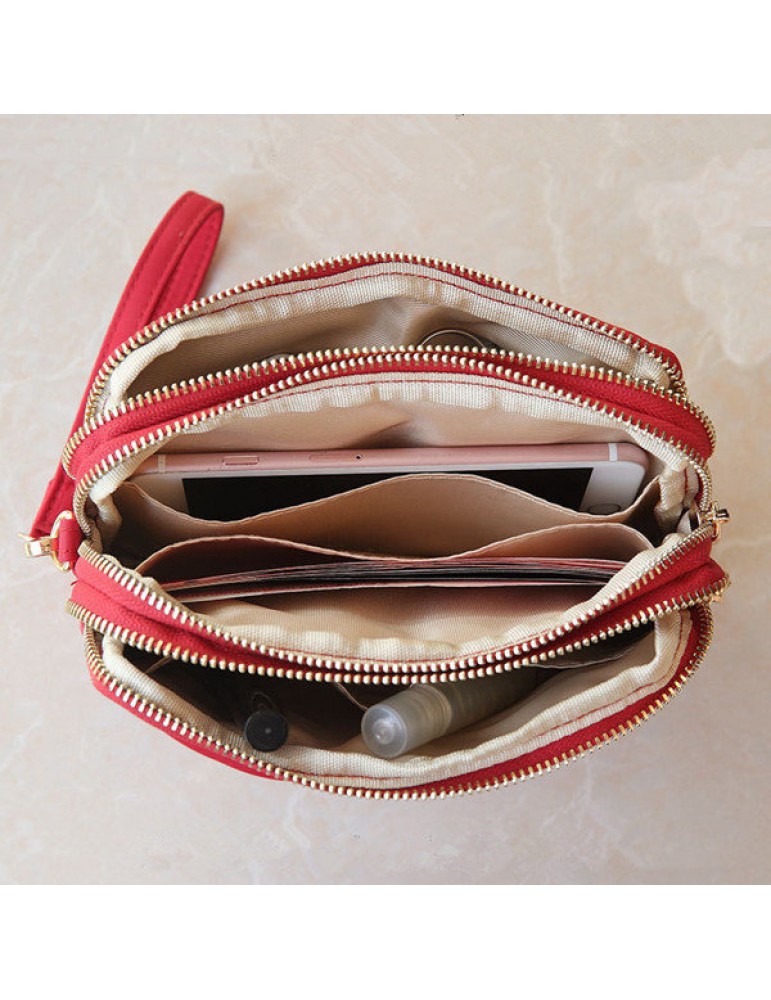 Women Water Resistant Multi-slot Clutch Bags Nylon Solid Mini Crossbody Bags