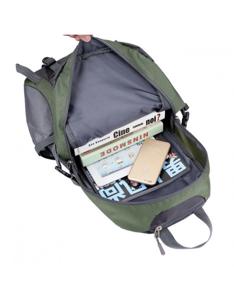 40L Big Capacity Travel Backpack Waterproof Nylon Outdoor Backpack For Women Men