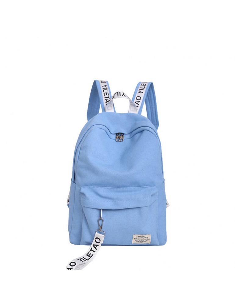 Women's Backpack Canvas Brief Large Capacity Preppy Letter Print Backpack